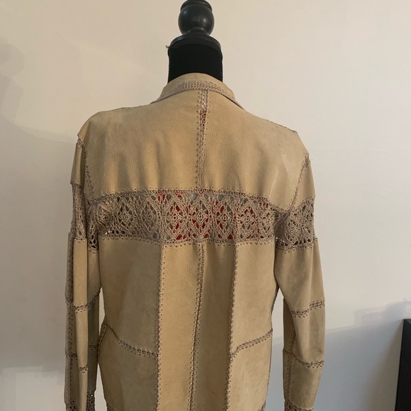 Suede Camel Crochette Blazer - Picture 2 of 2